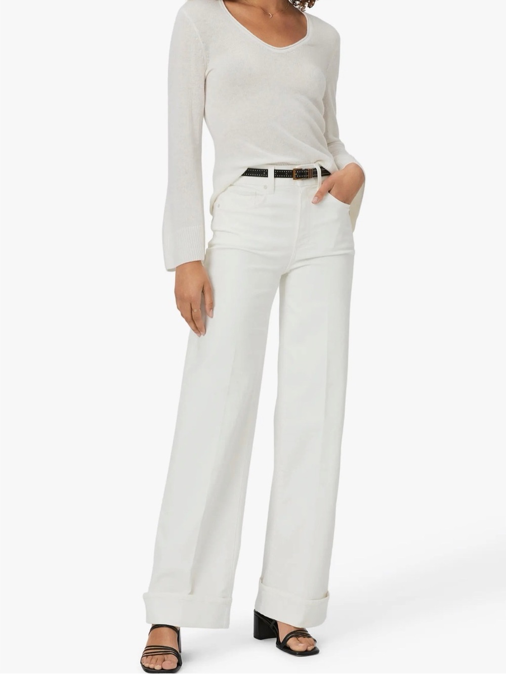 PAIGE Sasha Cuff Wide Leg Jeans